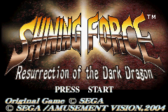 Shining Force - Resurrection of the Dark Dragon Title Screen